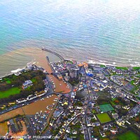 Buy canvas prints of Aerial photo leaving Isle of Man by Pieter Marais