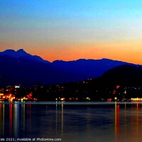 Buy canvas prints of Sunset over Lake Lucerne Switserland by Pieter Marais