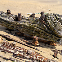 Buy canvas prints of Wooden shipwreck beach timbers by Photimageon UK