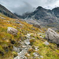 Buy canvas prints of The path to Coire Lagan in the Black Cuillin, Skye by Photimageon UK