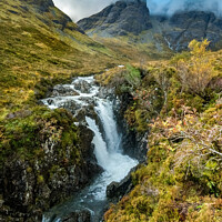 Buy canvas prints of Allt na Dunaiche waterfall and Blaven, Skye by Photimageon UK