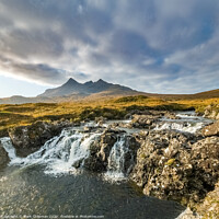 Buy canvas prints of Allt Dearg Mor waterfall and Black Cuillin mountains, Skye by Photimageon UK
