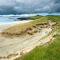 Buy canvas prints of Toe Head Chapel and dunes, Isle of Harris by Photimageon UK