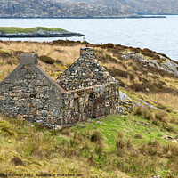 Buy canvas prints of Old croft house ruins, Moilingeanais, Harris by Photimageon UK