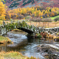 Buy canvas prints of Slater Bridge in Autumn, Little Langdale by Photimageon UK