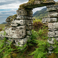 Buy canvas prints of Ruined croft doorway, Boreraig, Isle of Skye, Scotland by Photimageon UK