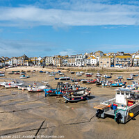 Buy canvas prints of Low tide, St. Ives harbour, Cornwall by Photimageon UK