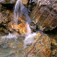 Buy canvas prints of Small rocky waterfall, Allt na Dunaiche, Skye by Photimageon UK