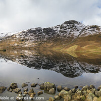 Buy canvas prints of Easedale Tarn in Winter, Lake District, UK by Photimageon UK