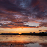 Buy canvas prints of Fiery sunset clouds reflected in the waters of Loch Etive, Scotland, UK by Photimageon UK