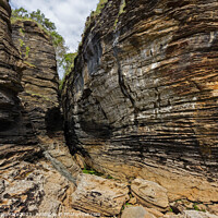 Buy canvas prints of Eroded sea cliffs and ravine, Glasnakille, Isle of Skye, Scotland, UK by Photimageon UK