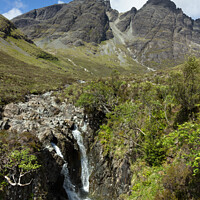 Buy canvas prints of Allt na Dunaiche waterfall and Blaven, Skye by Photimageon UK