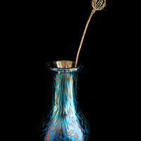 Buy canvas prints of Dried Poppy seed head in glass vase by Photimageon UK