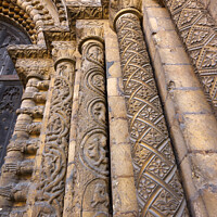 Buy canvas prints of Ornate carved stone pillars, Lincoln Cathedral by Photimageon UK