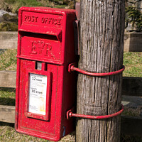 Buy canvas prints of Old red English post box by Photimageon UK