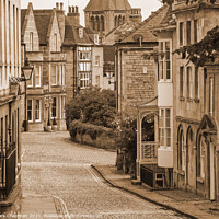 Buy canvas prints of Cobbled street, Barn Hill, Stamford, Lincs by Photimageon UK