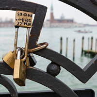 Buy canvas prints of Love Locks, Venice by Photimageon UK