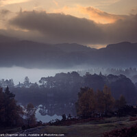Buy canvas prints of Early morning mist on Derwent Water, Cumbria, UK by Photimageon UK