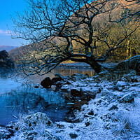 Buy canvas prints of Rydal water in Winter, Cumbria by Photimageon UK