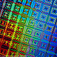 Buy canvas prints of Colourful geometric diffraction patterns  by Photimageon UK