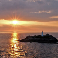 Buy canvas prints of Godrevy Sunset by Ian Williams