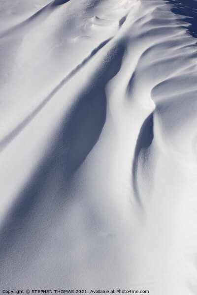 Snowdrift Abstract 2 Picture Board by STEPHEN THOMAS