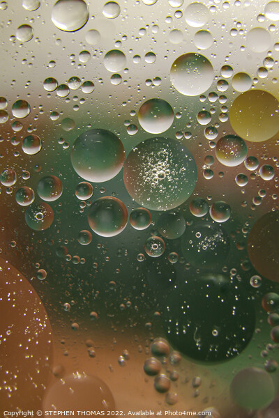 Bubbles in Bubbles in Bubbles... - Water and Oil Abstract Picture Board by STEPHEN THOMAS