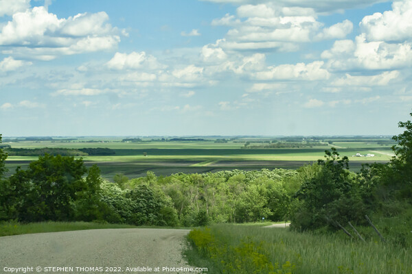 Driving Down Into The Pembina Valley Picture Board by STEPHEN THOMAS