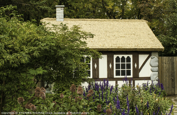 A Hut in a English Garden Picture Board by STEPHEN THOMAS