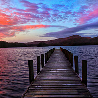 Buy canvas prints of Parkamor Jetty, Coniston Water by Daryn Davies