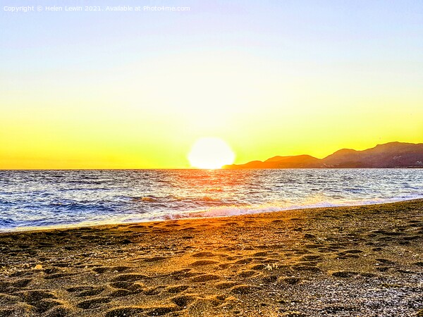 Sunseting on a beach in Turkey  Picture Board by Pelin Bay