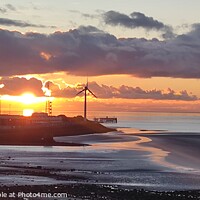 Buy canvas prints of Sun set over Heysham port  by Pelin Bay