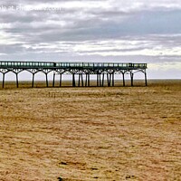 Buy canvas prints of Lytham st Anne's seaside pier on a February afternoon  by Pelin Bay