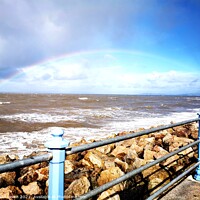 Buy canvas prints of Rainbow over the bay  by Pelin Bay