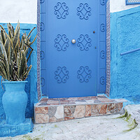Buy canvas prints of Blue Painted Door, Rabat, Morocco by Neil Overy