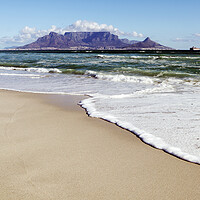 Buy canvas prints of Table Mountain and Cape Town from Bloubergstrand over Table Bay by Neil Overy