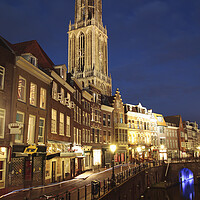 Buy canvas prints of Utrecht Dom Tower at Night by Neil Overy