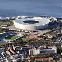 Buy canvas prints of Cape Town Stadium Miniature by Neil Overy
