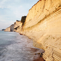 Buy canvas prints of Spectacular Sandstone cliffs of Cape Drastis, Corfu, Greece by Neil Overy