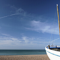 Buy canvas prints of Fshing Boat on Brighton Beach by Neil Overy