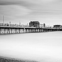 Buy canvas prints of Worthing Pier in Black and White by Neil Overy