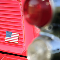 Buy canvas prints of Red Studebaker golden hawk car rear light cluster by Neil Overy