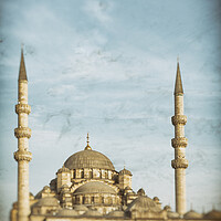 Buy canvas prints of The New Mosque Yeni Cami, Istanbul, Turkey by Neil Overy