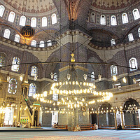 Buy canvas prints of Interior of the Blue Mosque, Sultan Ahmed Mosque, Istanbul, Turkey by Neil Overy