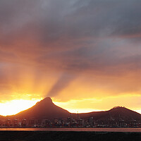 Buy canvas prints of Cape Town Sunset, South Africa by Neil Overy