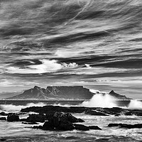 Buy canvas prints of Cape Town and Table Mountain From Bloubergstrand by Neil Overy