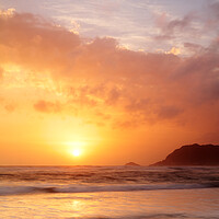 Buy canvas prints of Sunset over Sedgefield Beach, South Africa by Neil Overy