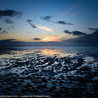 Buy canvas prints of sunrise at bardsea beach, cumbria, UK by Michaela Strickland