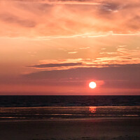 Buy canvas prints of Sunset from Walney by Michaela Strickland