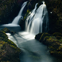 Buy canvas prints of Colwith Force waterfall, lake district by Michaela Strickland